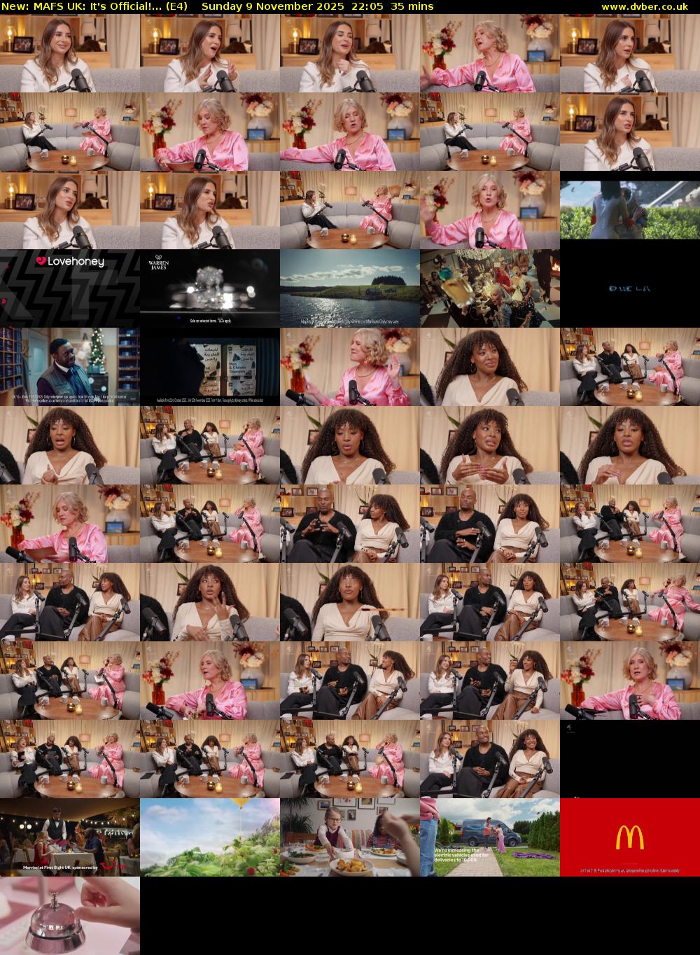 MAFS UK: It's Official!... (E4) Sunday 9 November 2025 22:05 - 22:40