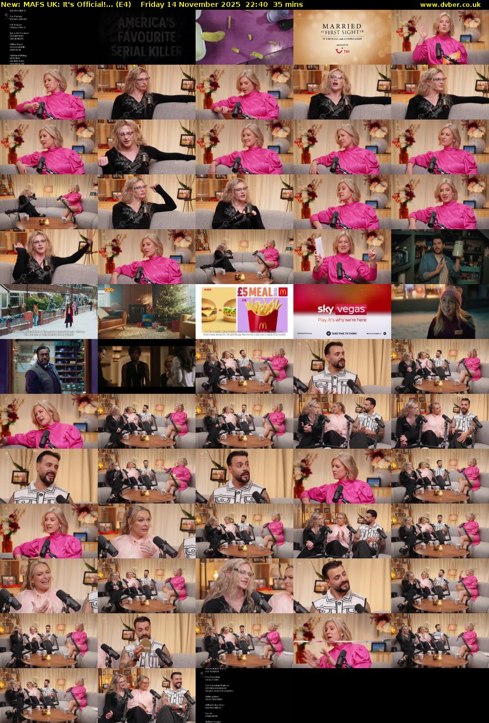 MAFS UK: It's Official!... (E4) Friday 14 November 2025 22:40 - 23:15