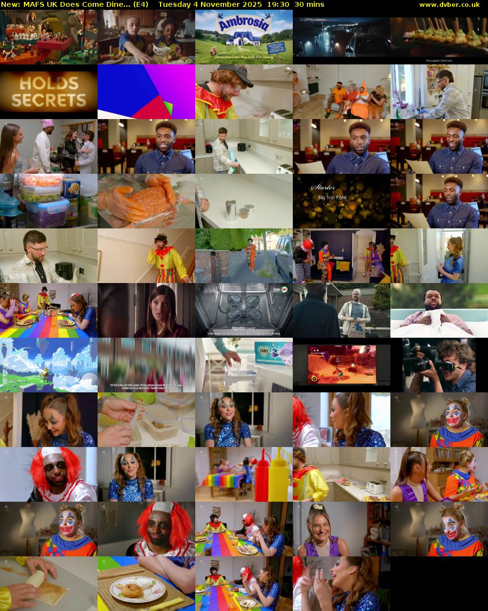 MAFS UK Does Come Dine... (E4) Tuesday 4 November 2025 19:30 - 20:00