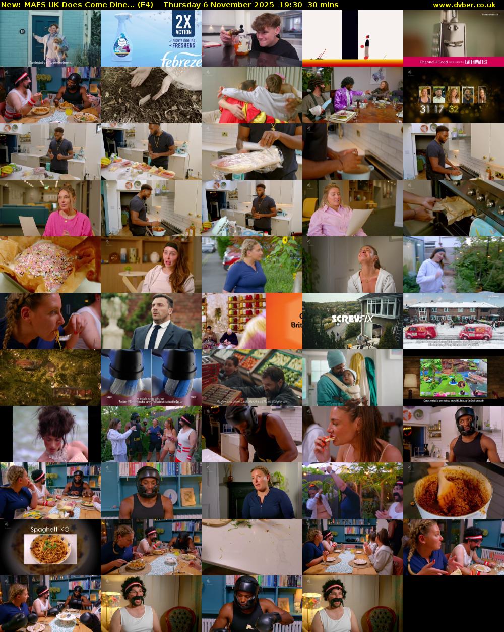 MAFS UK Does Come Dine... (E4) Thursday 6 November 2025 19:30 - 20:00