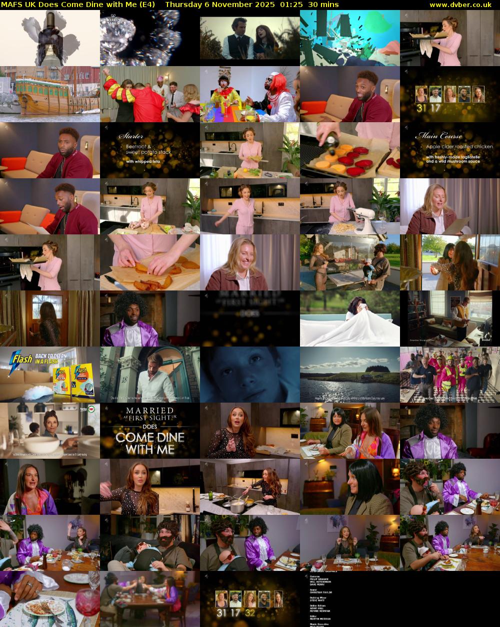 MAFS UK Does Come Dine with Me (E4) Thursday 6 November 2025 01:25 - 01:55