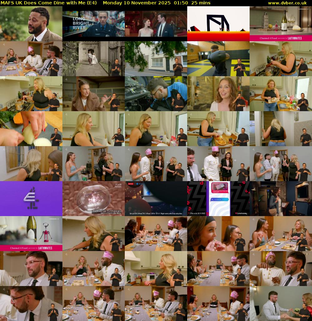 MAFS UK Does Come Dine with Me (E4) Monday 10 November 2025 01:50 - 02:15