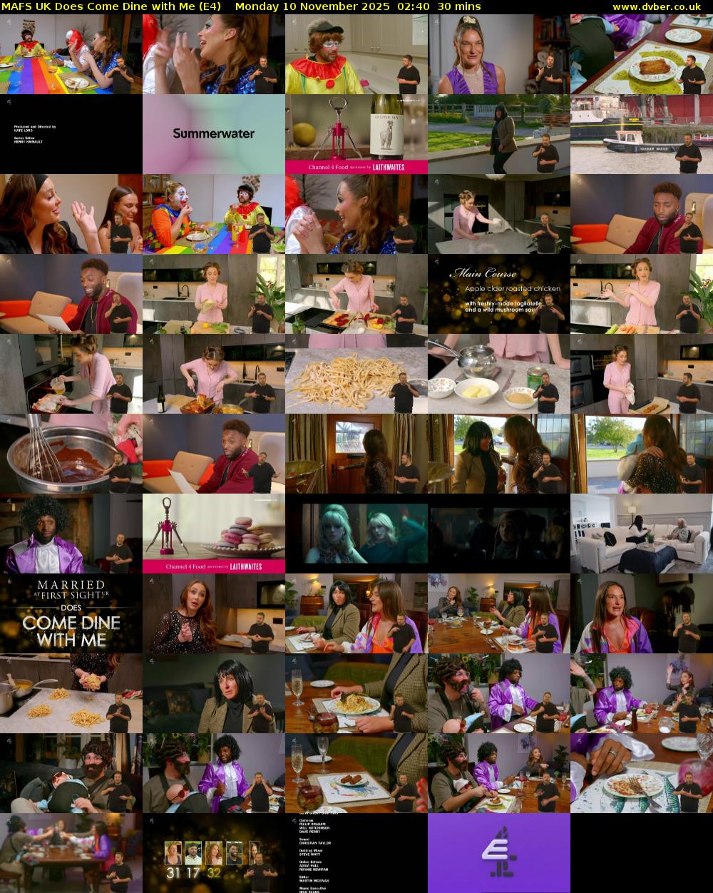 MAFS UK Does Come Dine with Me (E4) Monday 10 November 2025 02:40 - 03:10