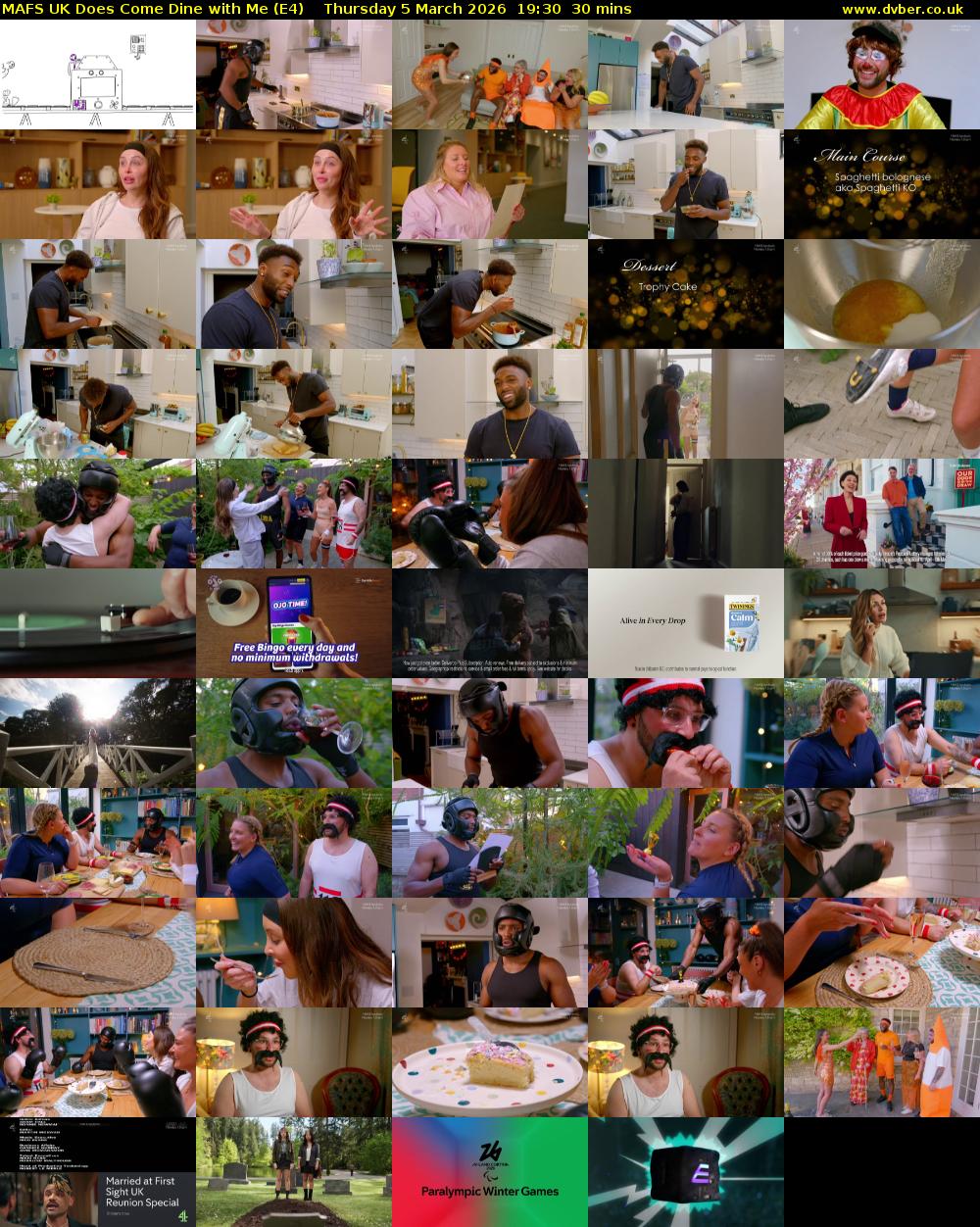 MAFS UK Does Come Dine with Me (E4) Thursday 5 March 2026 19:30 - 20:00