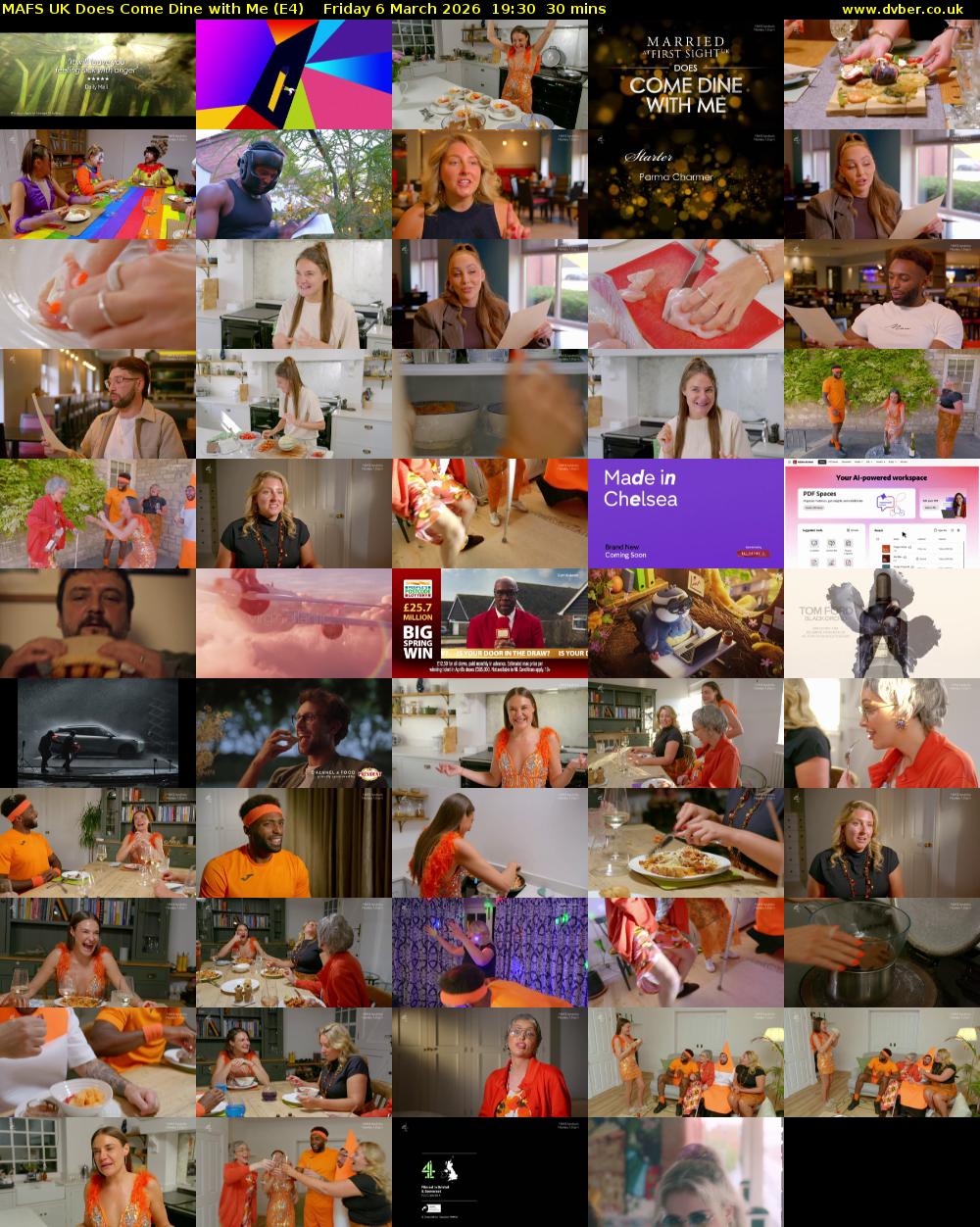 MAFS UK Does Come Dine with Me (E4) Friday 6 March 2026 19:30 - 20:00