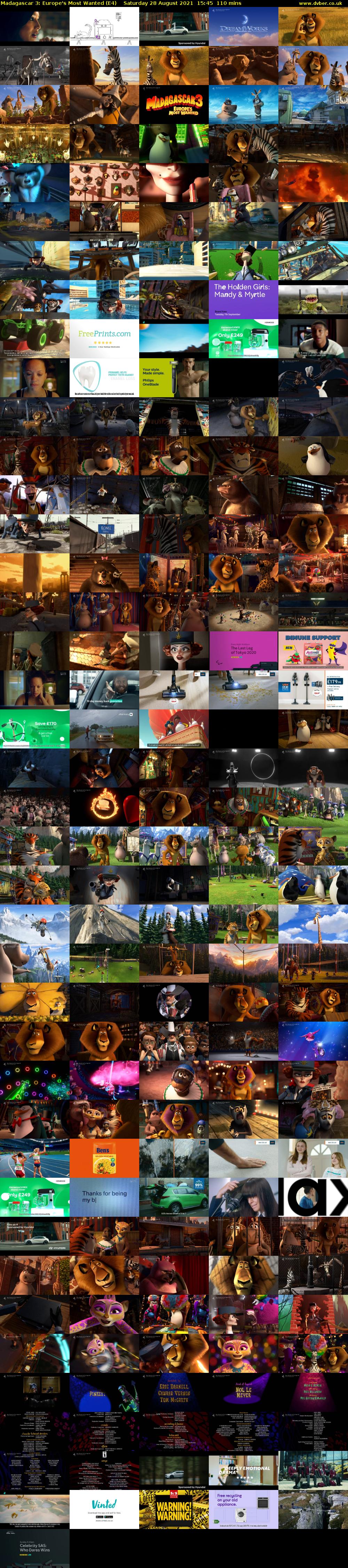 Madagascar 3: Europe's Most Wanted (E4) Saturday 28 August 2021 15:45 - 17:35