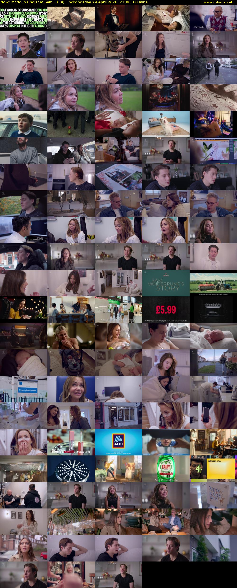 Made in Chelsea: Sam... (E4) Wednesday 29 April 2026 21:00 - 22:00