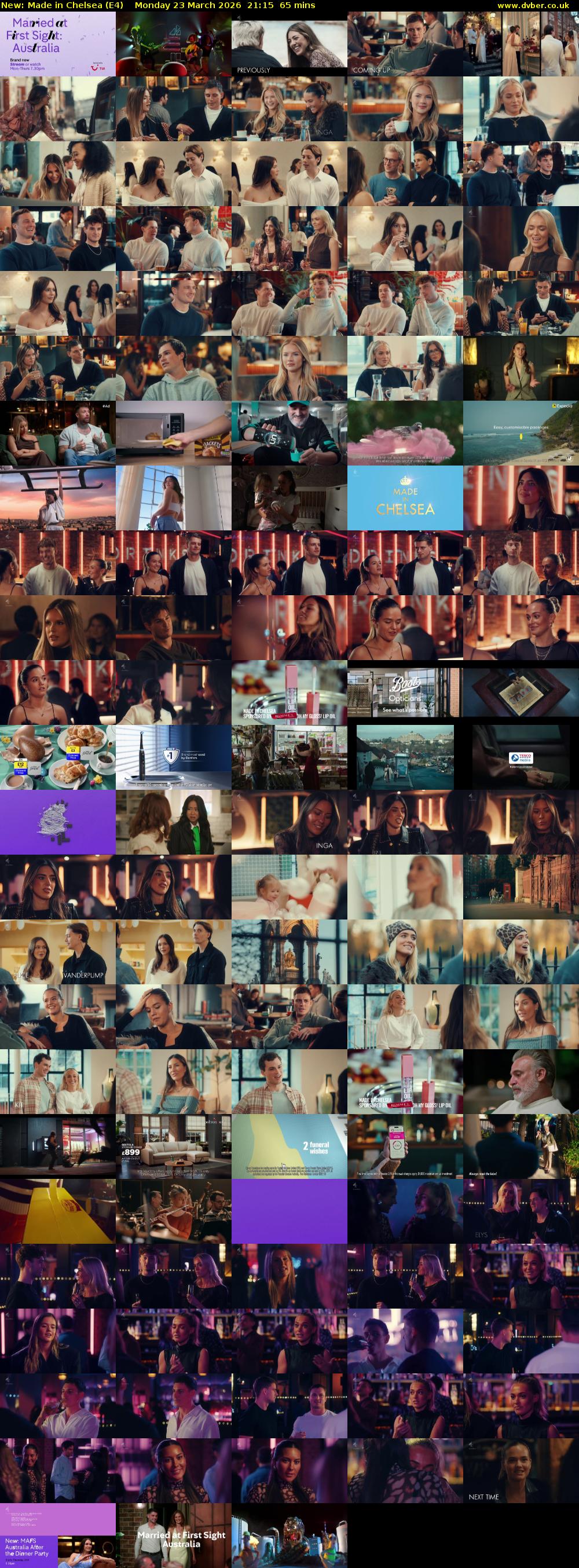 Made in Chelsea (E4) Monday 23 March 2026 21:15 - 22:20