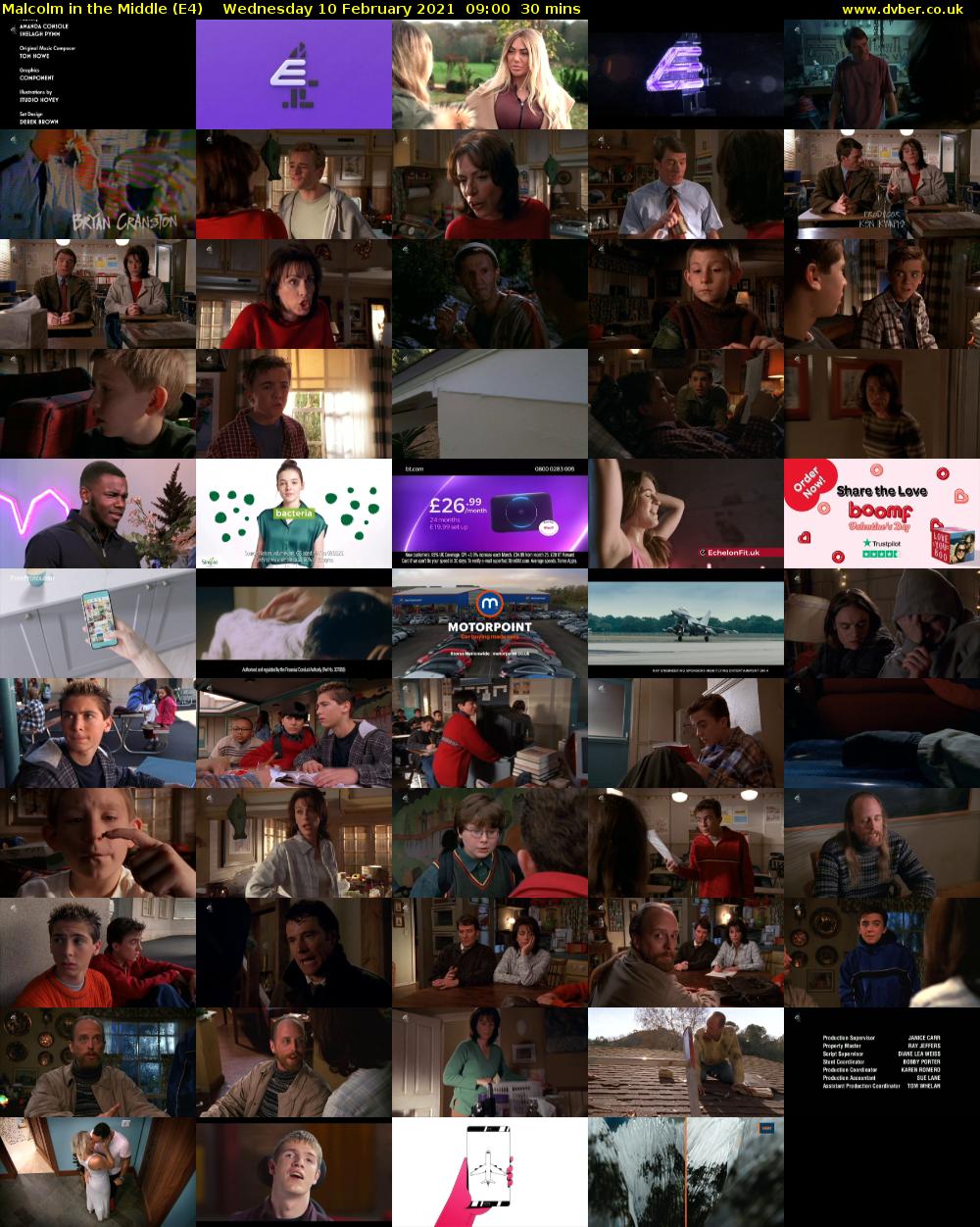 Malcolm in the Middle (E4) Wednesday 10 February 2021 09:00 - 09:30