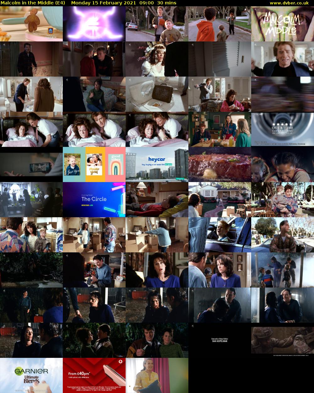 Malcolm in the Middle (E4) Monday 15 February 2021 09:00 - 09:30