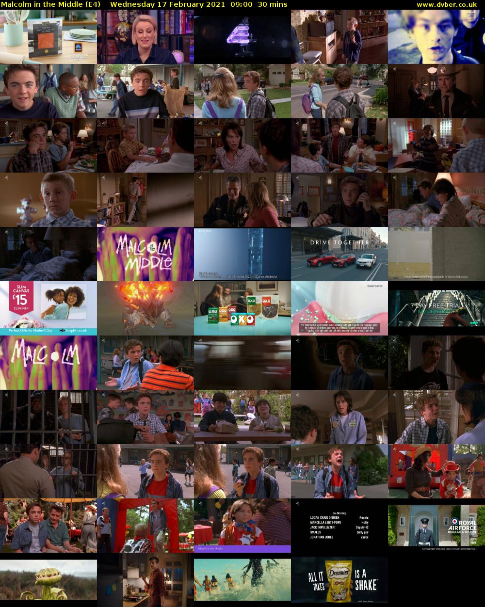 Malcolm in the Middle (E4) Wednesday 17 February 2021 09:00 - 09:30