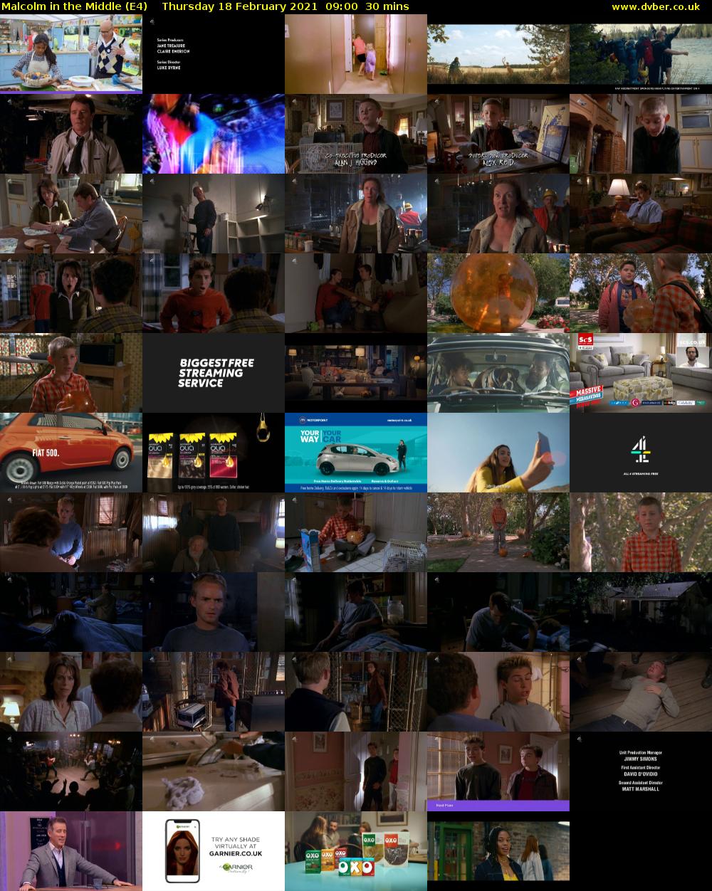 Malcolm in the Middle (E4) Thursday 18 February 2021 09:00 - 09:30