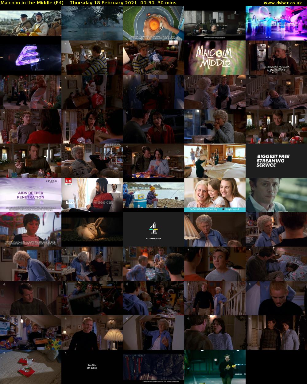 Malcolm in the Middle (E4) Thursday 18 February 2021 09:30 - 10:00