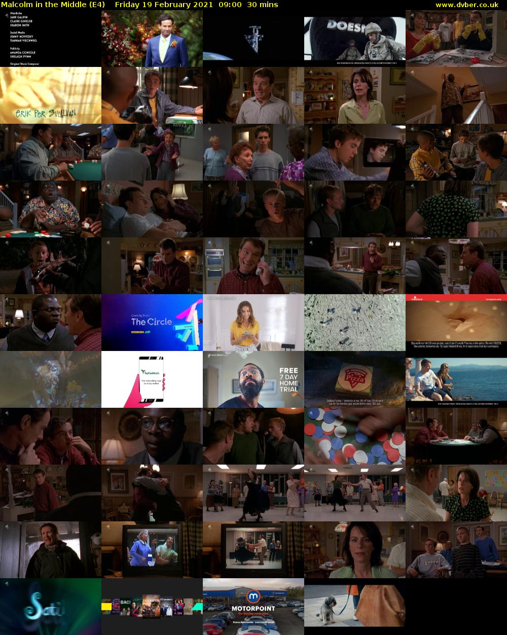 Malcolm in the Middle (E4) Friday 19 February 2021 09:00 - 09:30