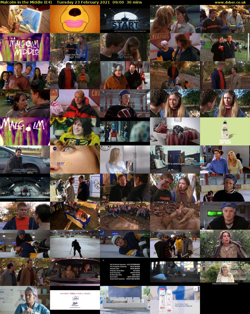 Malcolm in the Middle (E4) Tuesday 23 February 2021 09:00 - 09:30