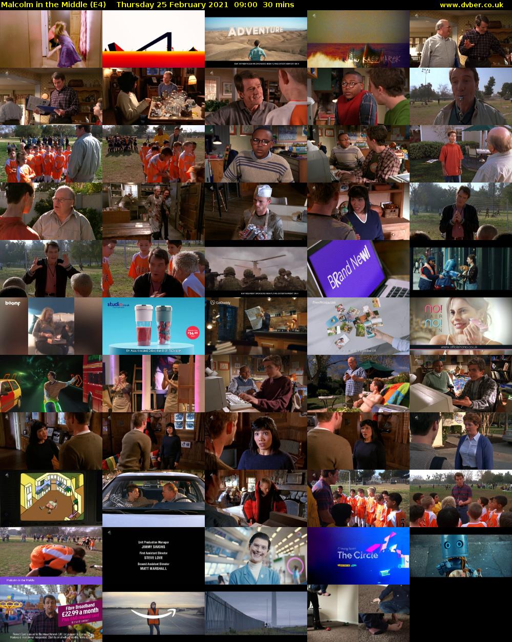 Malcolm in the Middle (E4) Thursday 25 February 2021 09:00 - 09:30
