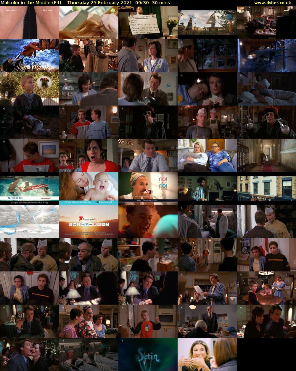 Malcolm in the Middle (E4) Thursday 25 February 2021 09:30 - 10:00