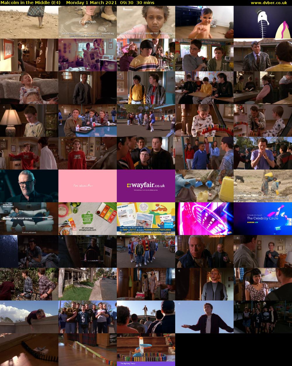 Malcolm in the Middle (E4) Monday 1 March 2021 09:30 - 10:00