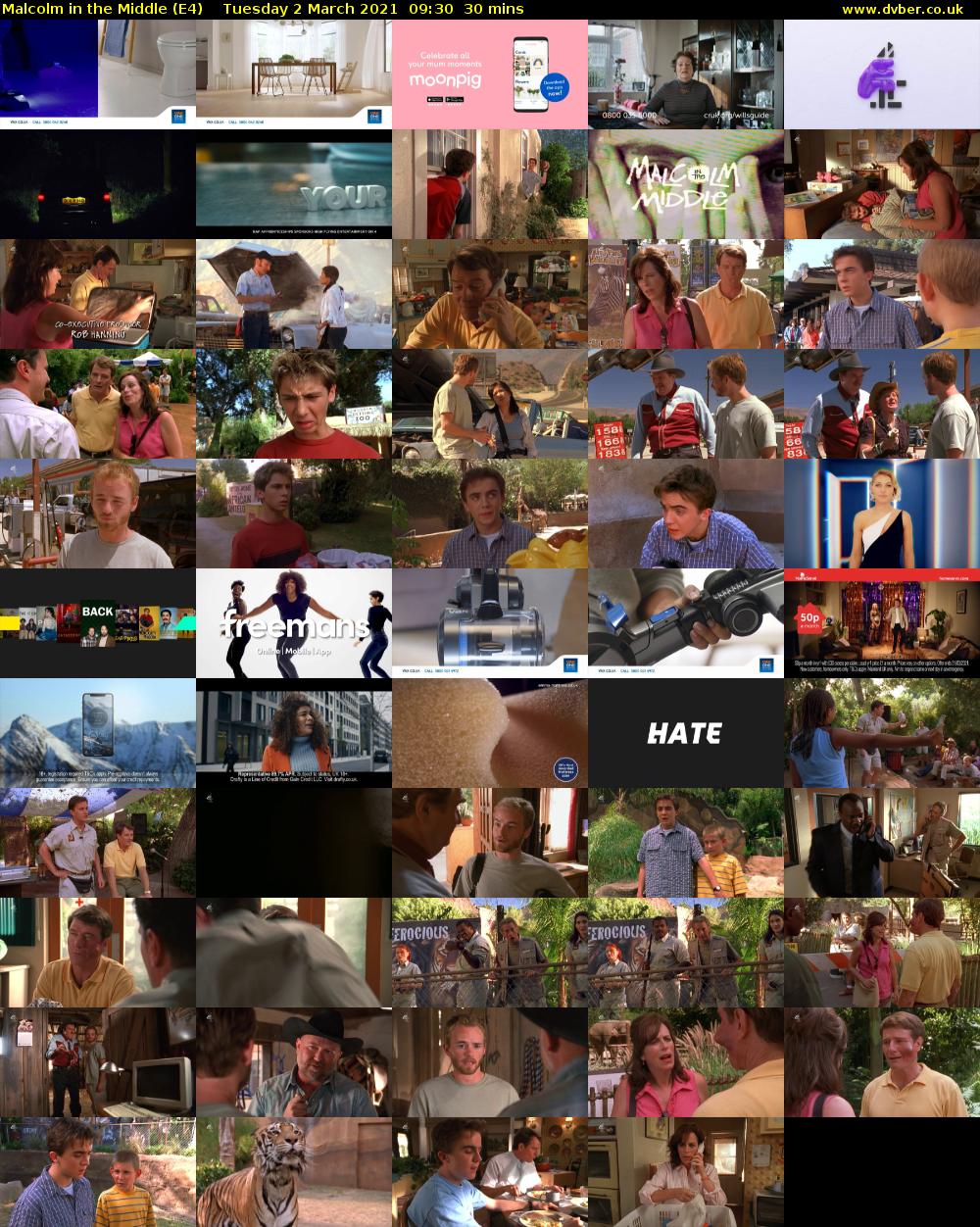 Malcolm in the Middle (E4) Tuesday 2 March 2021 09:30 - 10:00