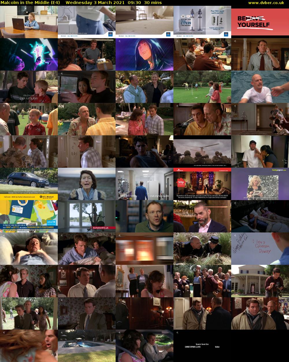 Malcolm in the Middle (E4) Wednesday 3 March 2021 09:30 - 10:00