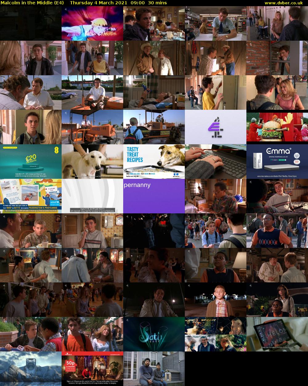 Malcolm in the Middle (E4) Thursday 4 March 2021 09:00 - 09:30