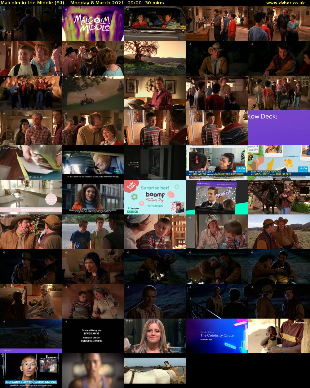 Malcolm in the Middle (E4) Monday 8 March 2021 09:00 - 09:30