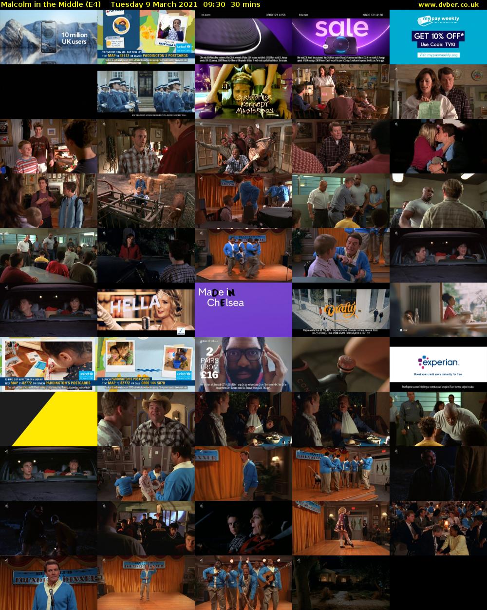 Malcolm in the Middle (E4) Tuesday 9 March 2021 09:30 - 10:00