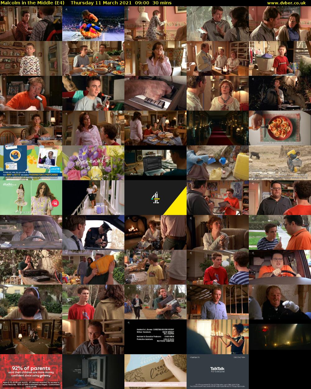 Malcolm in the Middle (E4) Thursday 11 March 2021 09:00 - 09:30