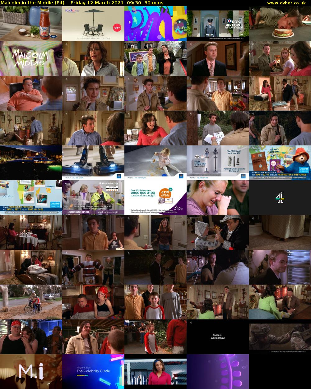 Malcolm in the Middle (E4) Friday 12 March 2021 09:30 - 10:00
