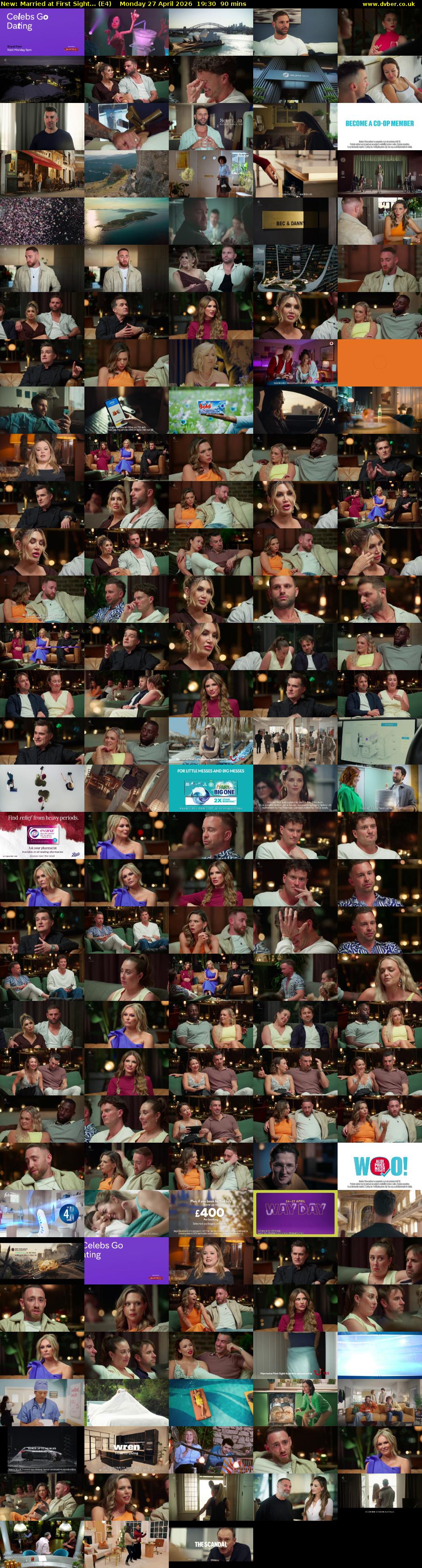 Married at First Sight... (E4) Monday 27 April 2026 19:30 - 21:00