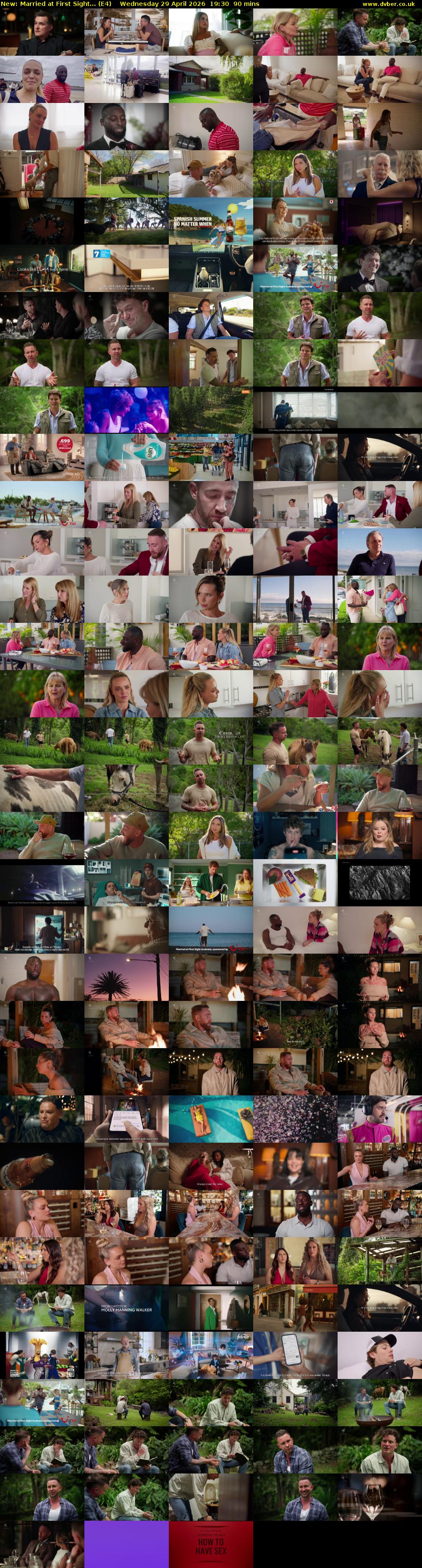 Married at First Sight... (E4) Wednesday 29 April 2026 19:30 - 21:00
