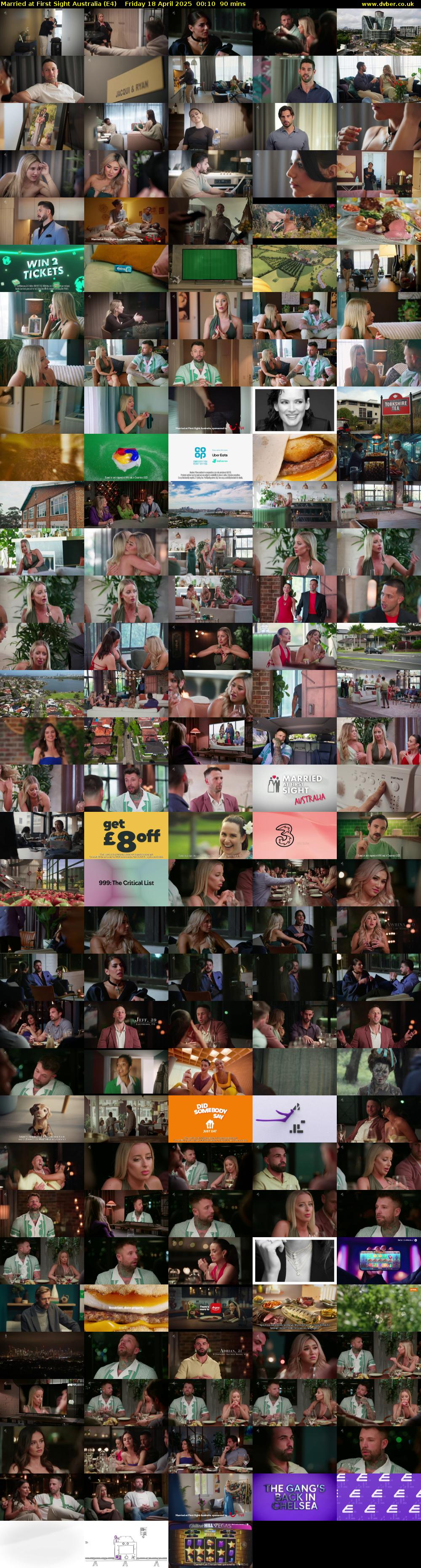 Married at First Sight Australia (E4) Friday 18 April 2025 00:10 - 01:40