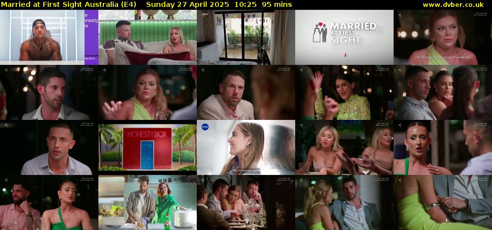 Married at First Sight Australia (E4) Sunday 27 April 2025 10:25 - 12:00