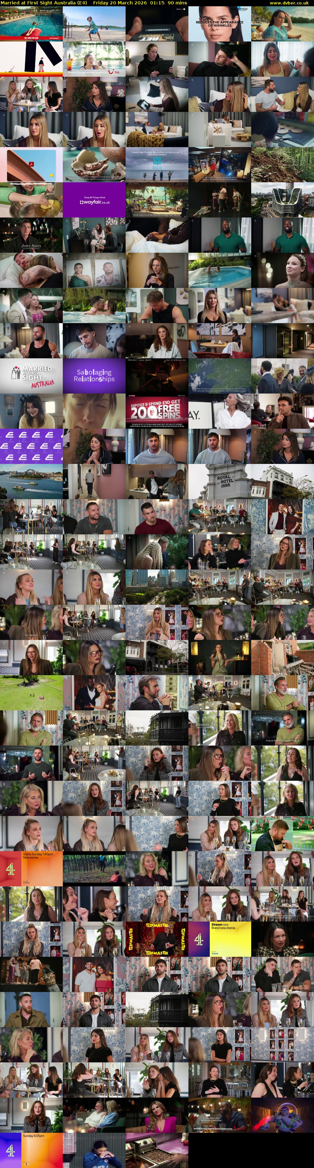 Married at First Sight Australia (E4) Friday 20 March 2026 01:15 - 02:45