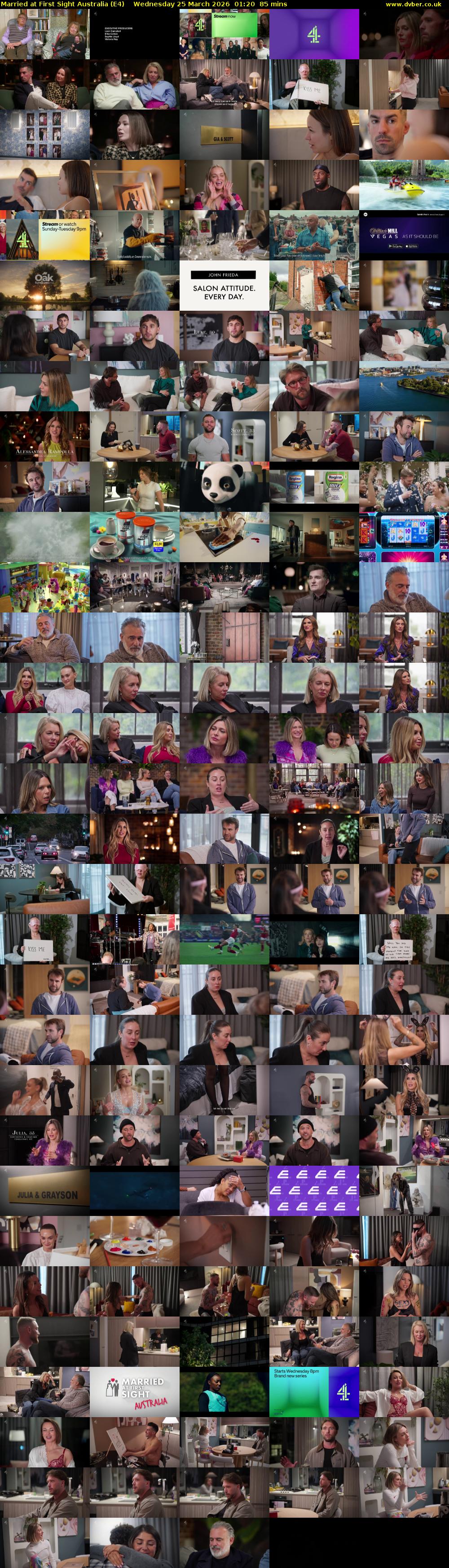 Married at First Sight Australia (E4) Wednesday 25 March 2026 01:20 - 02:45