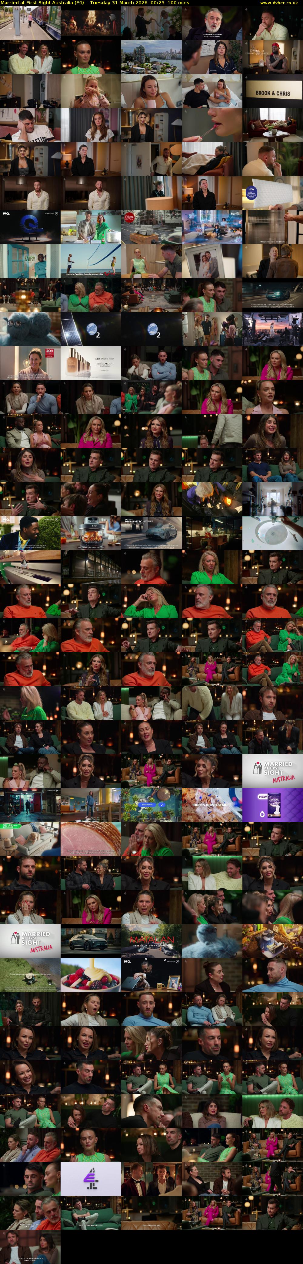 Married at First Sight Australia (E4) Tuesday 31 March 2026 00:25 - 02:05