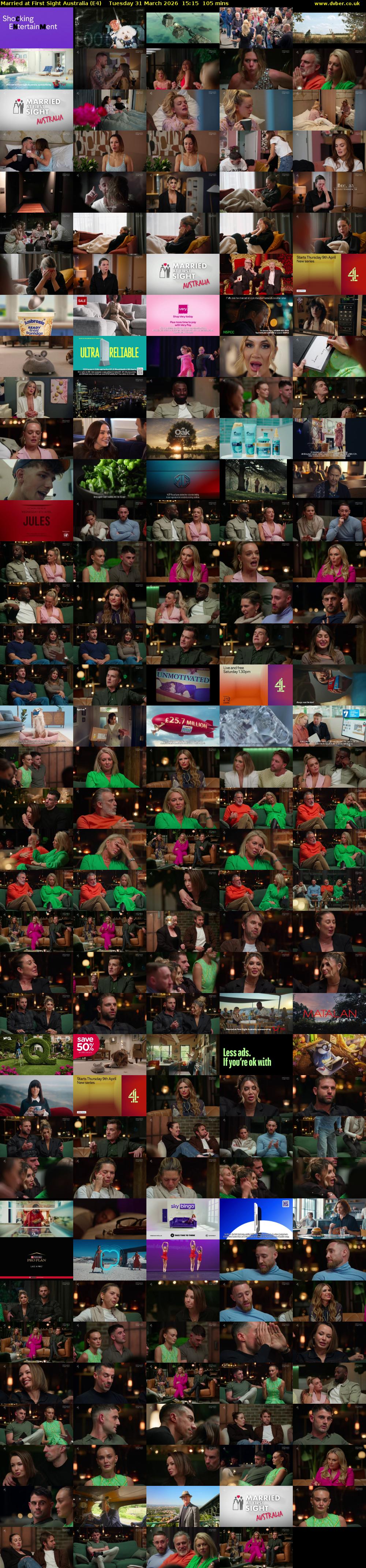 Married at First Sight Australia (E4) Tuesday 31 March 2026 15:15 - 17:00