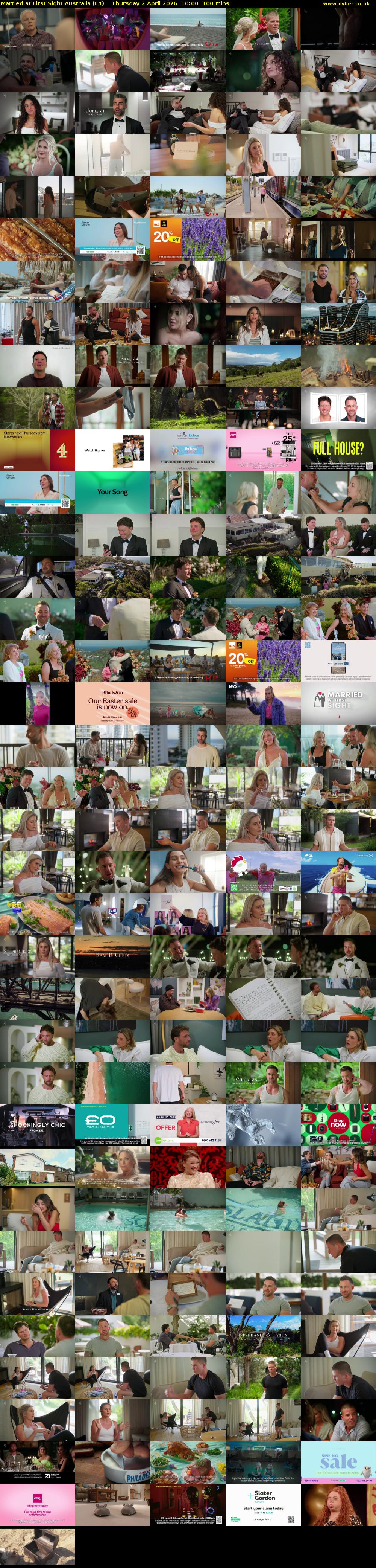 Married at First Sight Australia (E4) Thursday 2 April 2026 10:00 - 11:40