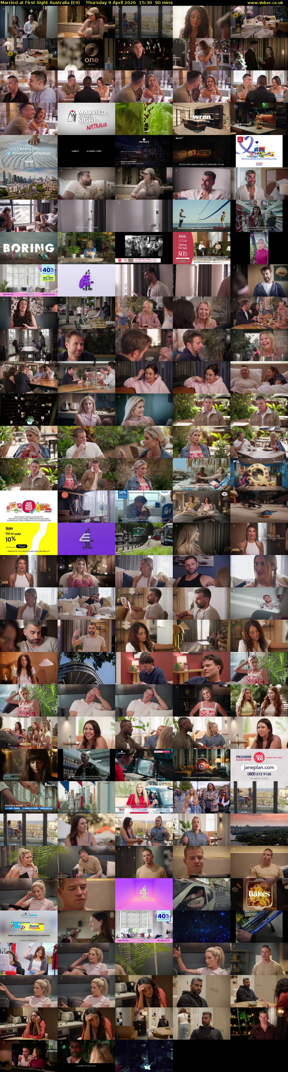 Married at First Sight Australia (E4) Thursday 9 April 2026 15:30 - 17:00