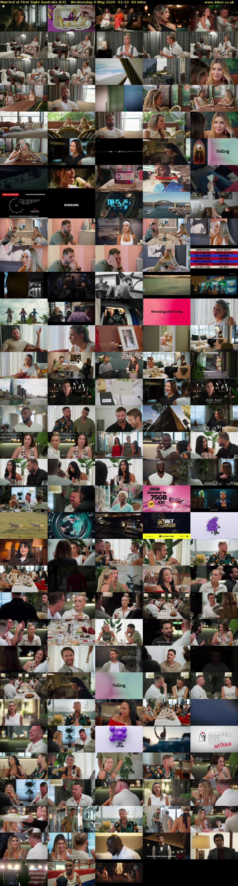 Married at First Sight Australia (E4) Wednesday 6 May 2026 01:10 - 02:40