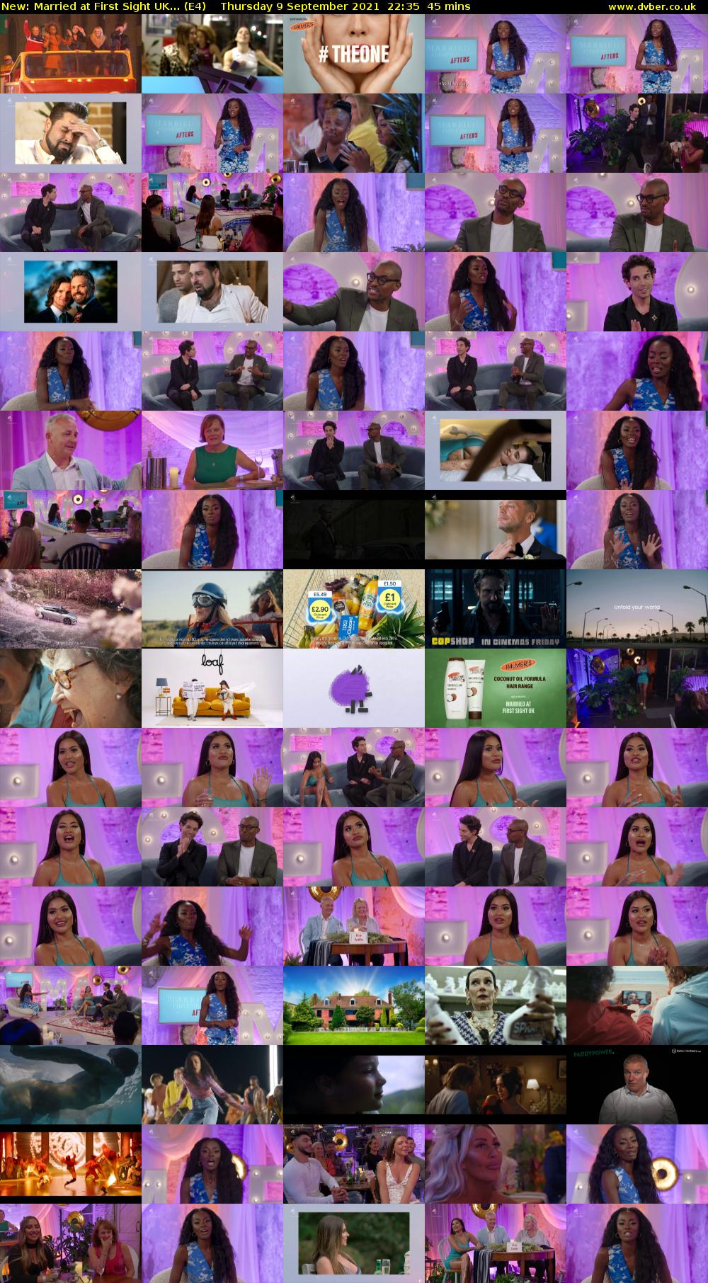 Married at First Sight UK... (E4) Thursday 9 September 2021 22:35 - 23:20