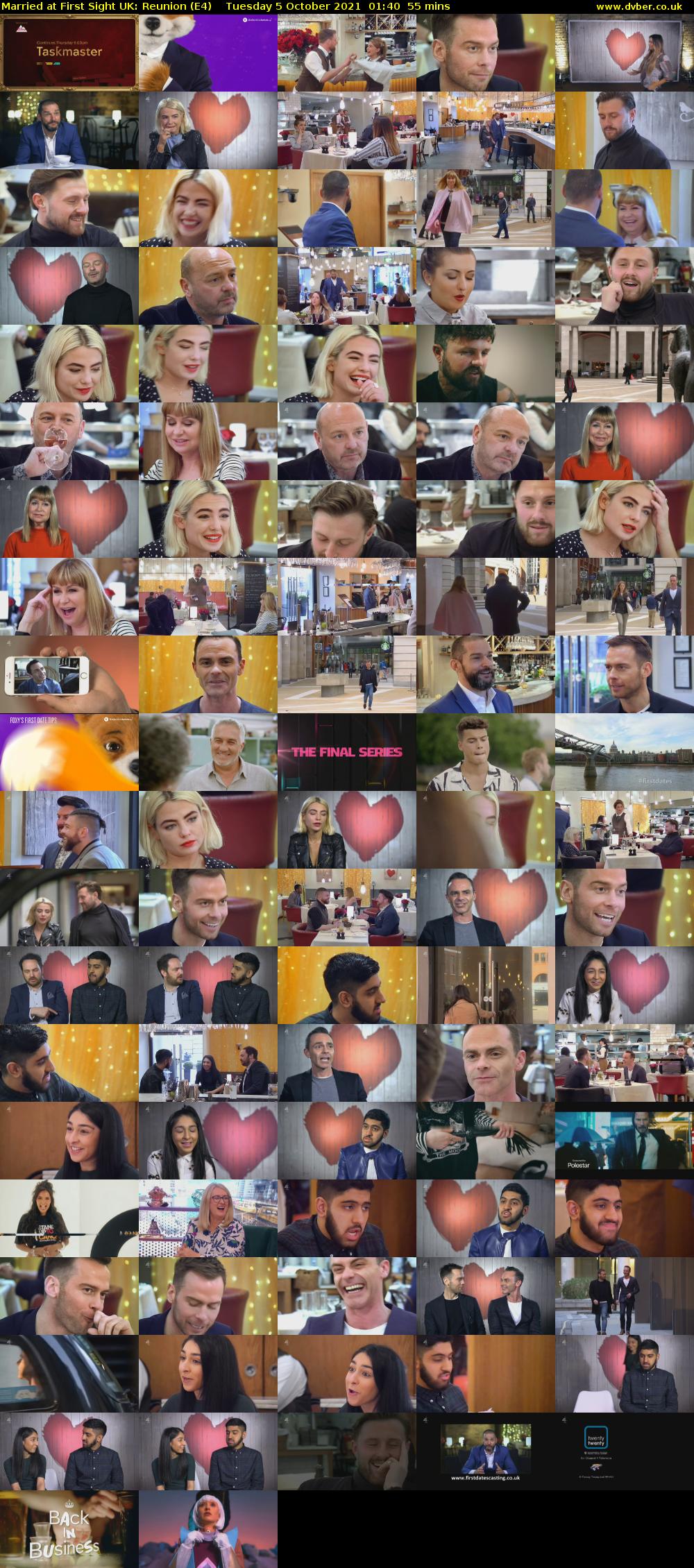Married at First Sight UK: Reunion (E4) Tuesday 5 October 2021 01:40 - 02:35
