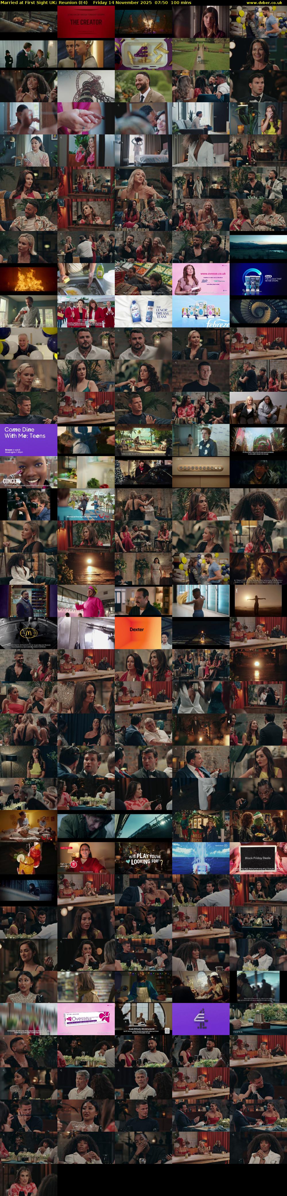 Married at First Sight UK: Reunion (E4) Friday 14 November 2025 07:50 - 09:30