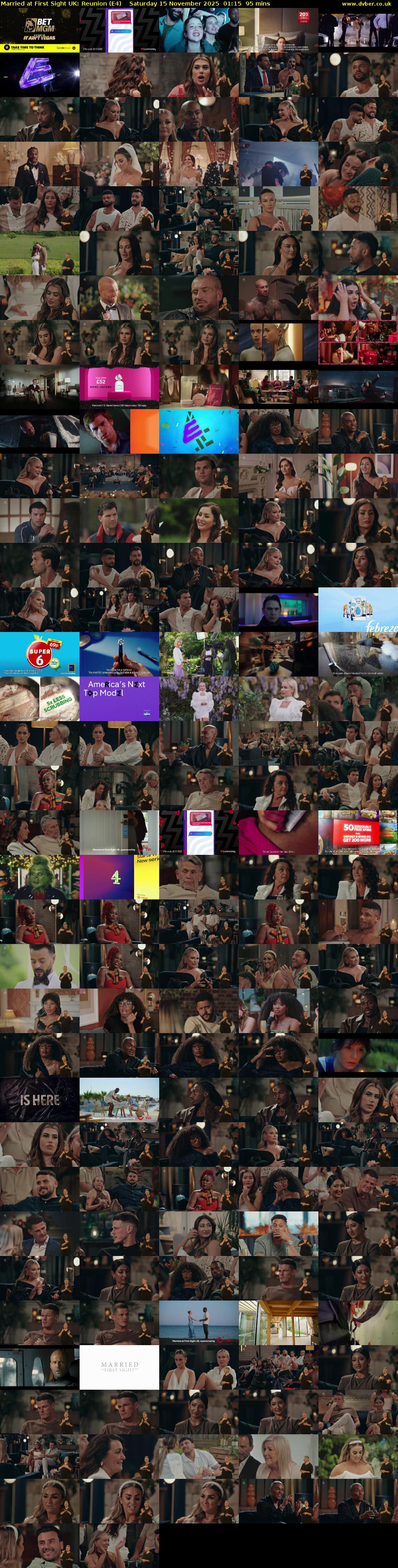 Married at First Sight UK: Reunion (E4) Saturday 15 November 2025 01:15 - 02:50