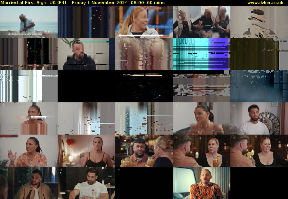 Married at First Sight UK (E4) Friday 1 November 2024 08:00 - 09:00