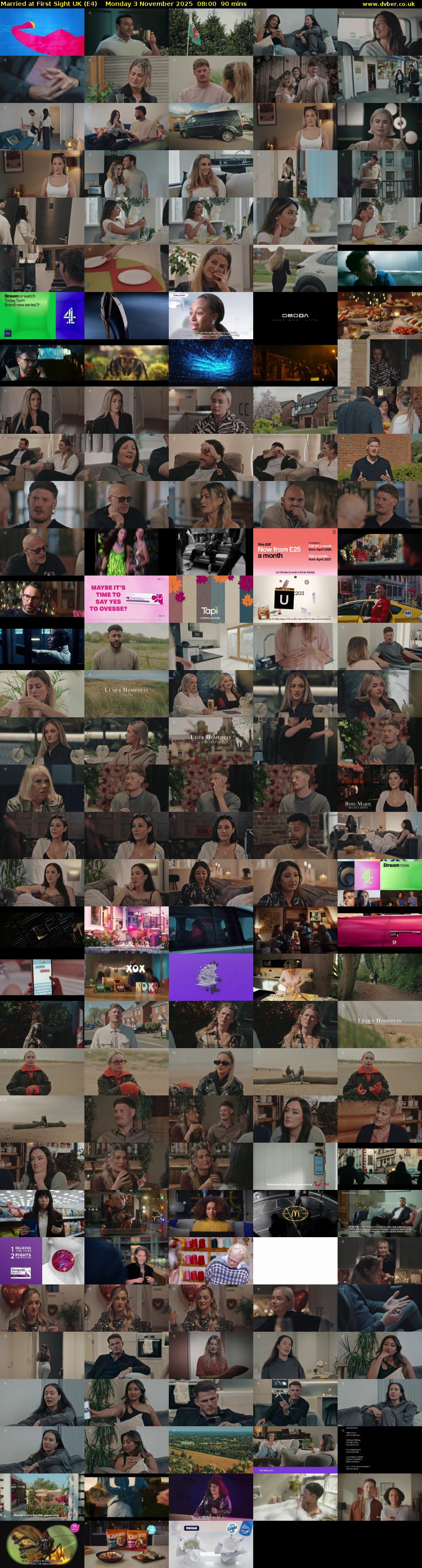 Married at First Sight UK (E4) Monday 3 November 2025 08:00 - 09:30