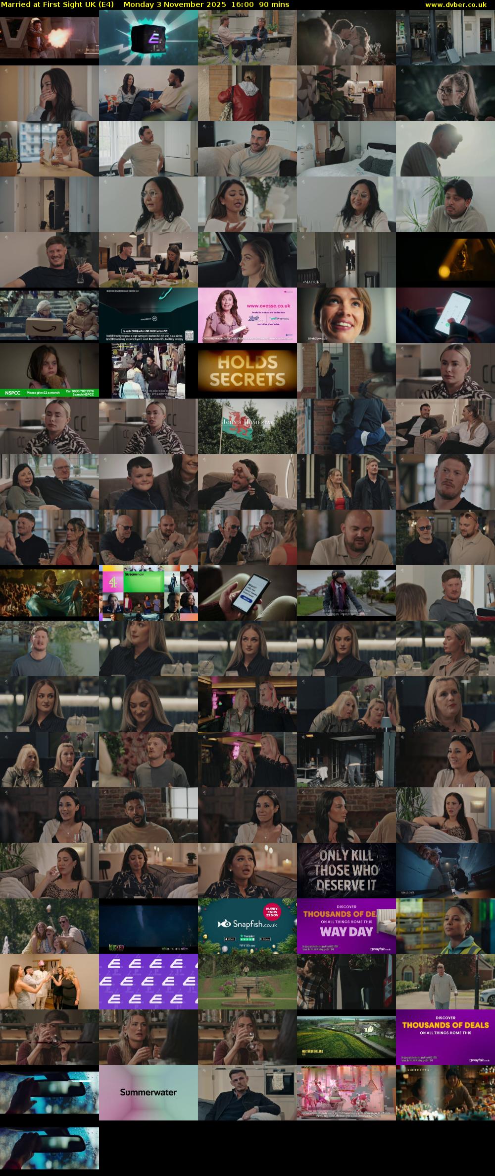 Married at First Sight UK (E4) Monday 3 November 2025 16:00 - 17:30