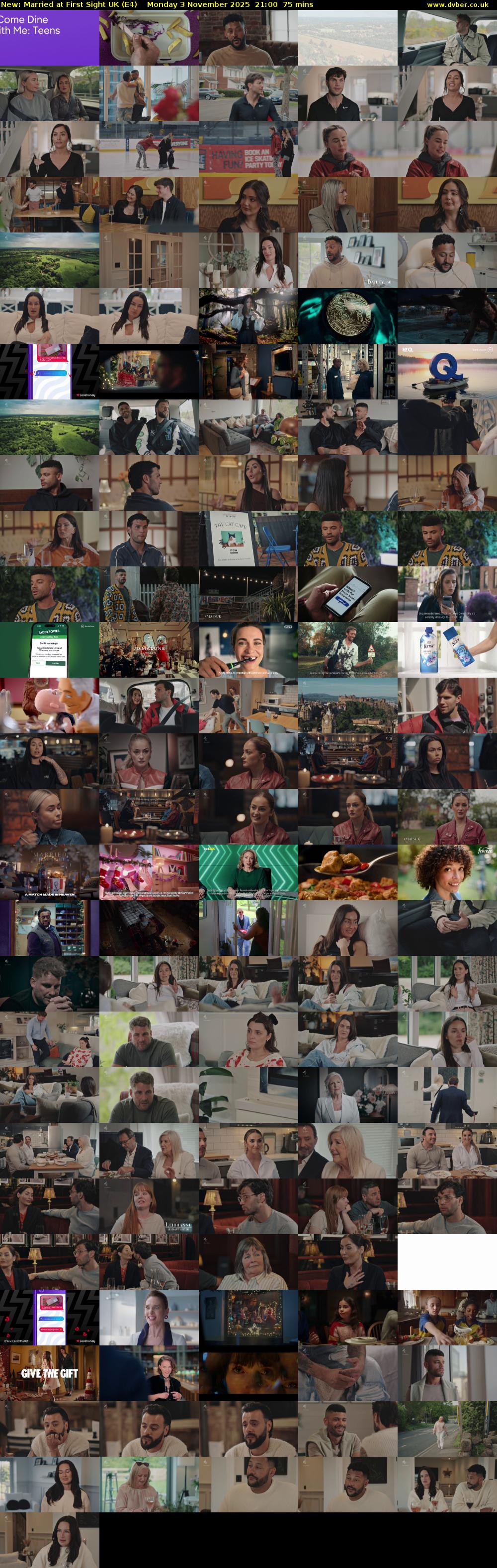 Married at First Sight UK (E4) Monday 3 November 2025 21:00 - 22:15