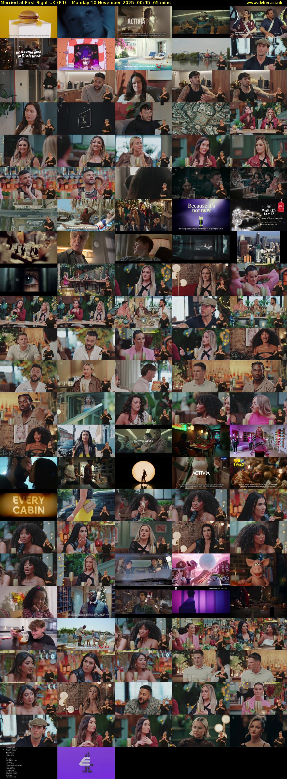 Married at First Sight UK (E4) Monday 10 November 2025 00:45 - 01:50