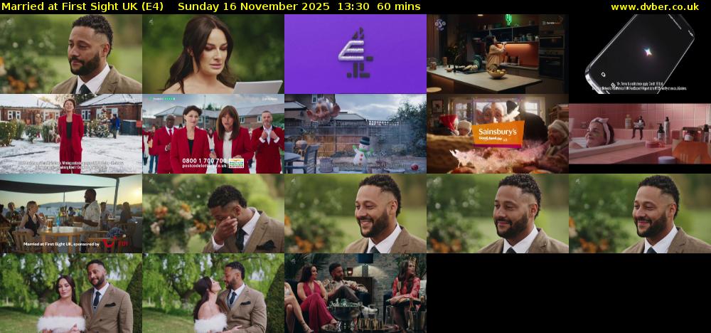Married at First Sight UK (E4) Sunday 16 November 2025 13:30 - 14:30